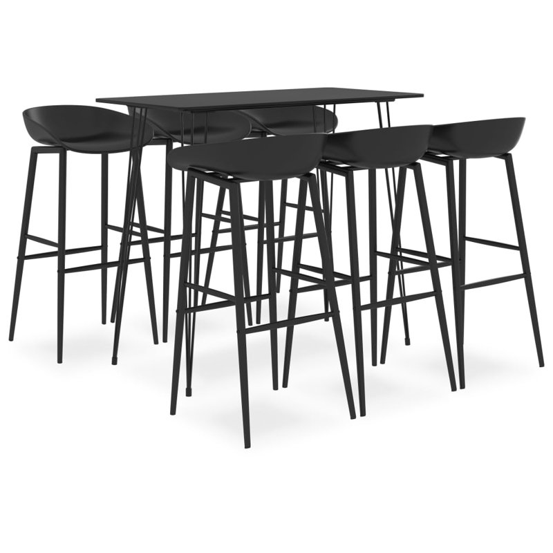 Adalard Dining Set, Black, Black