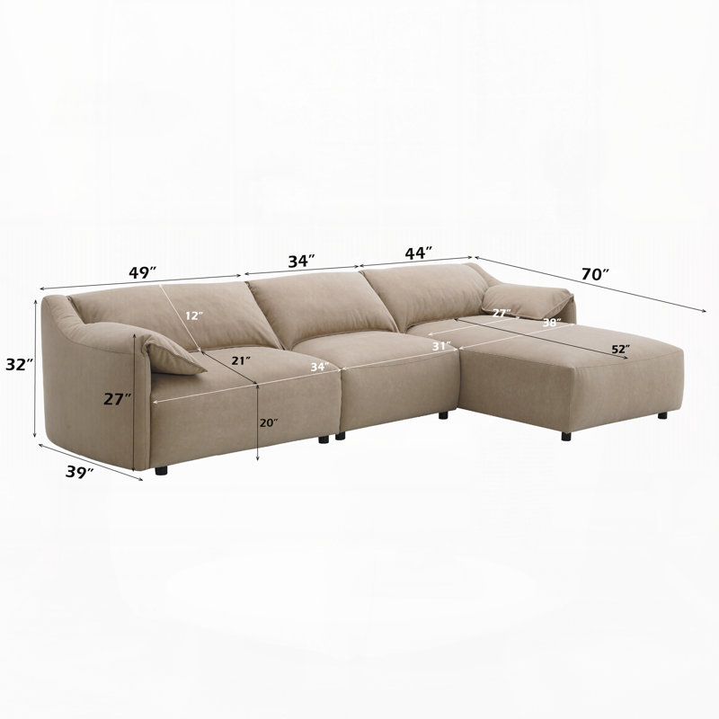 Suede Sectional Sofa
