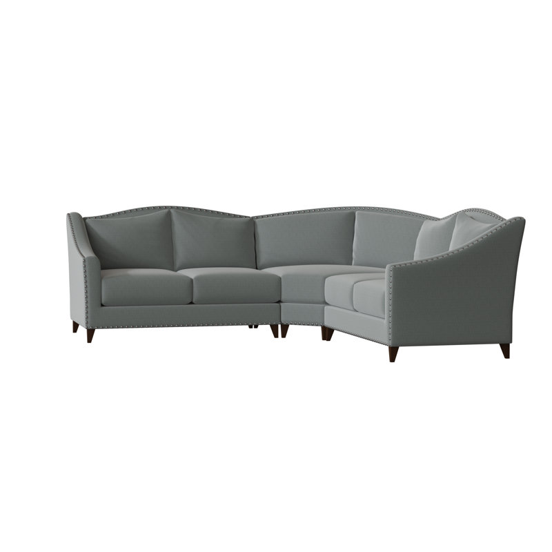 Canapé modulaire Carolina, Merle bleu Marlow, Noyer, Graphite