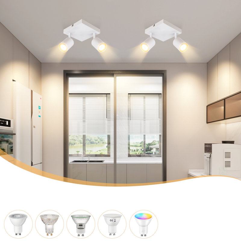 Susia LED Flush Mount, Matt white