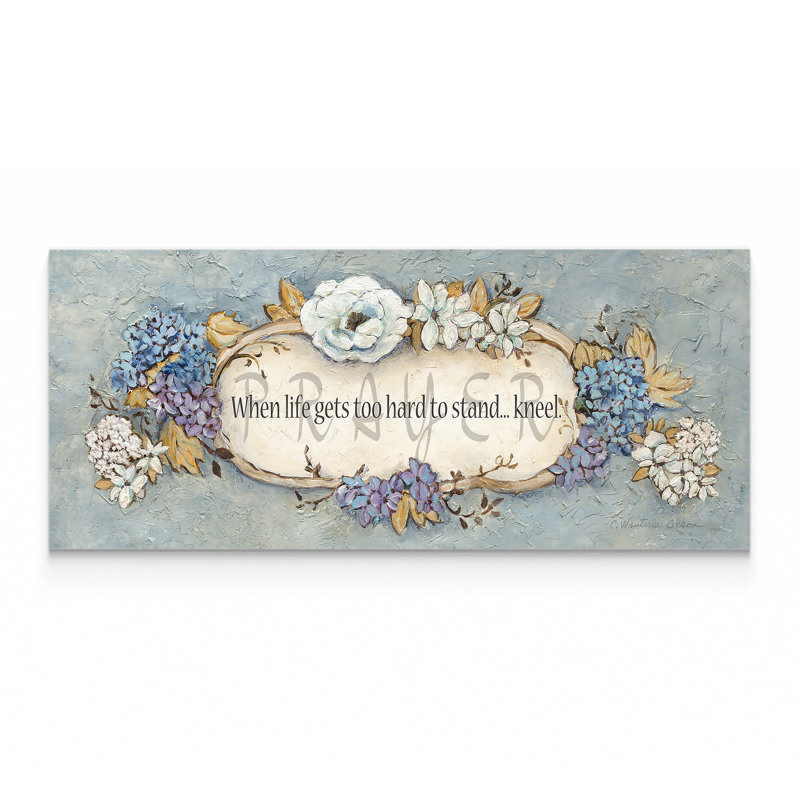 «Prayer» par Charlene Olson - reproduction d'art sur toile tendue, H 20 po x l 50 po x P 1,5 po