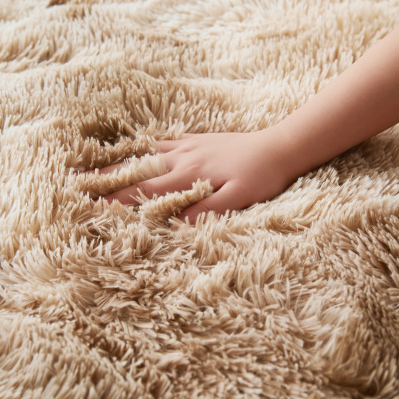 Machine Tufted Shag Area Rug, Rectangle 80 x 150 cm