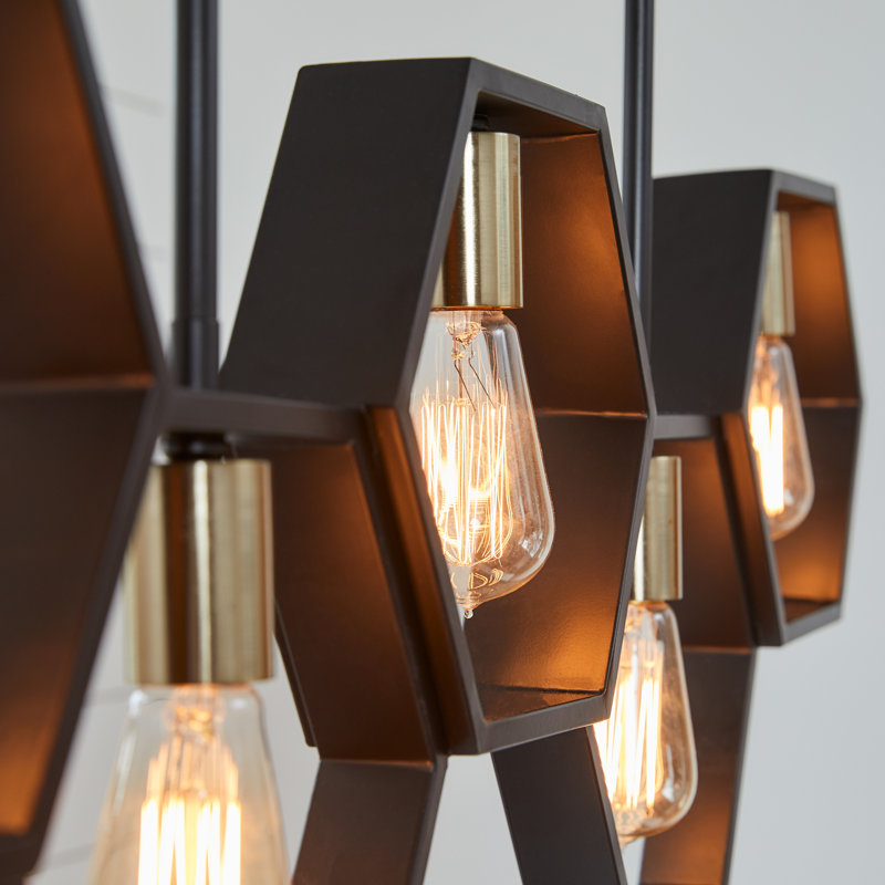 Lustre géométrique unique à 5 lumières Diara