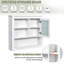 Armoire murale de salle de bain 32 po avec miroir, 4 tablettes, armoire de rangement en miroir pour salle de bain organisée,