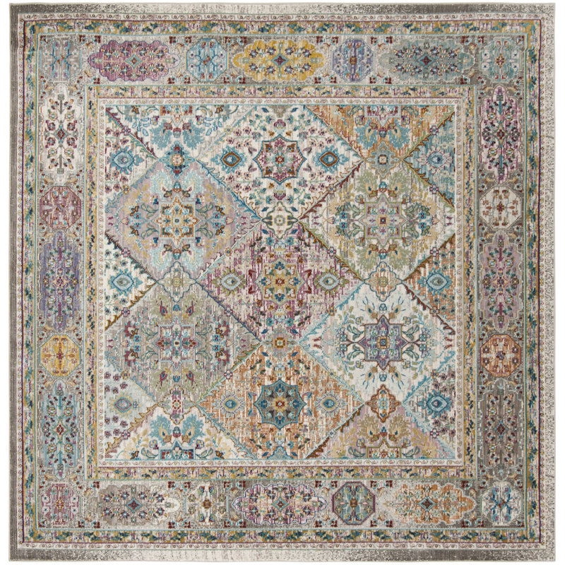 Andy Performance Oriental Rug, Square 6'5"