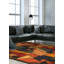Tapis de bois one-of-kind-noué la new age anatolian bleu foncé/rouge foncé 6 pi x 8 pi aire de laine 10 po