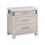 Ensemble de chambre à coucher pour très grand lit 3 pièces, gris vieilli, gris, blanc, bois argenté, 2 tables de chevet