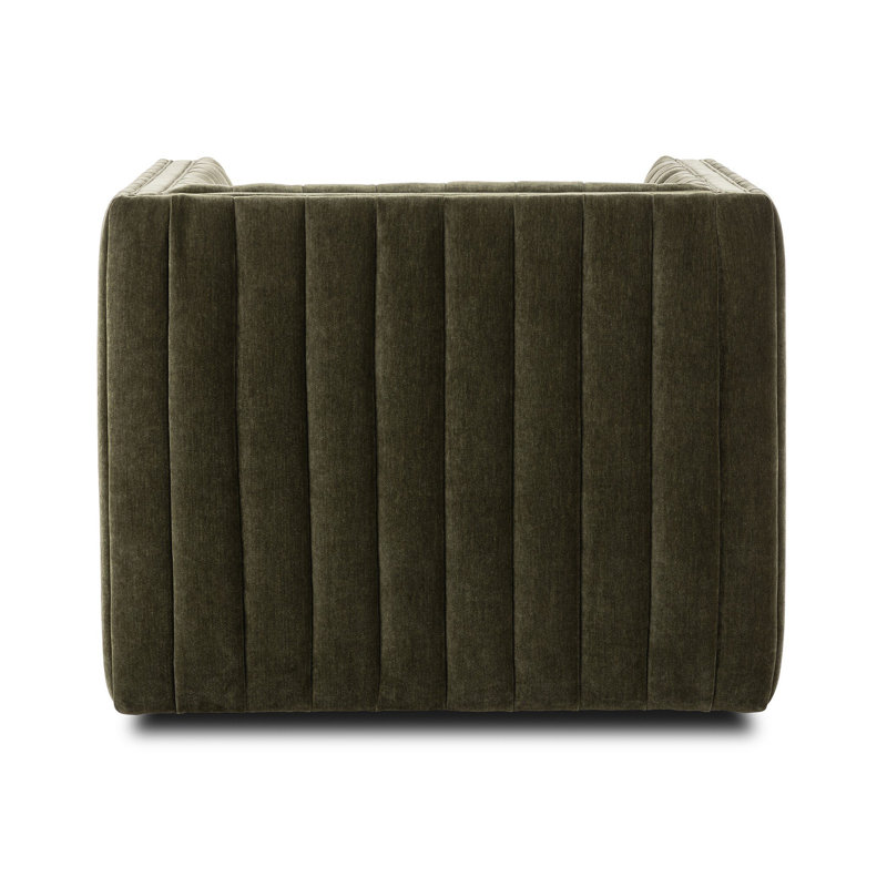 Augustine Swivel Armchair, Amici Moss Polyester