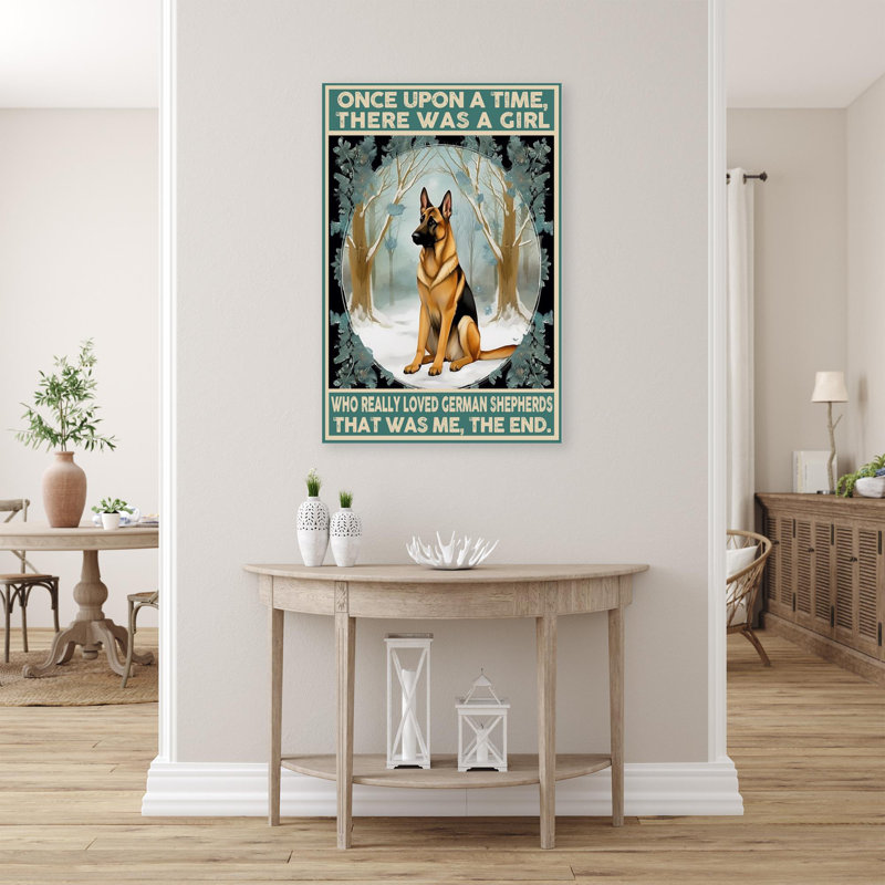 «Who Really Lived German Shepherds», reproduction d'art graphique sur toile tendue, H 14 po x l 11 po x P 1,25 po