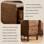 Armoire de coin de style nordique 67,72 po, canapé de salon avec tiroir, tablette de rangement et rangement