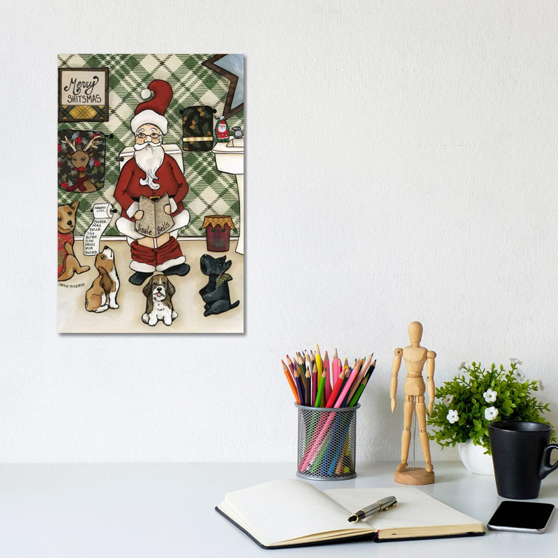 Merry Shitmas - Wrapped Canvas Print, 20.32 cm H x 30.48 cm W