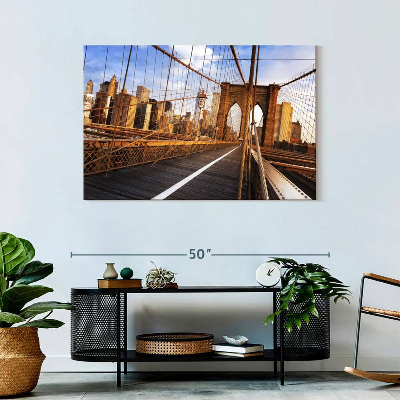 Ravi célèbre pont de Brooklyn, NY, H 30 po x l 45 po