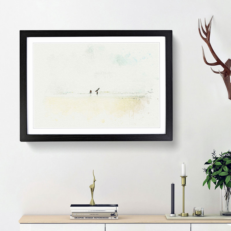 Heading to the Surf in Abstract - Picture Frame Graphic Art Print, 27cm H x 36cm W x 2cm D, Black Framed