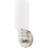 Brushed Nickel Wall Sconce with Handcrafted Off White Fabric Shade - Elegant Lighting Fixture