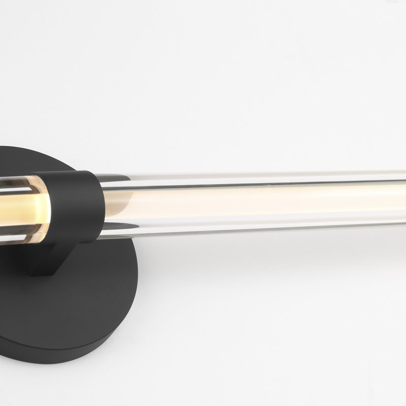 Reiya Round 1 - Light LED Vanity Light, Nightshade Black, 5" H x 24" W x 2.8" D