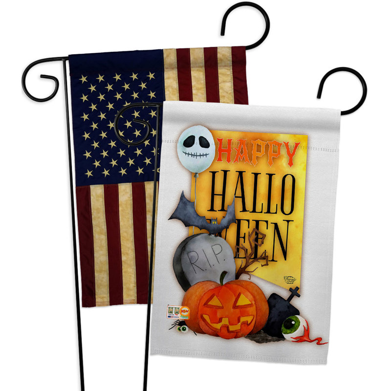 Drapeau de jardin en polyester 2 côtés 1 pi 5 po x 1 pi