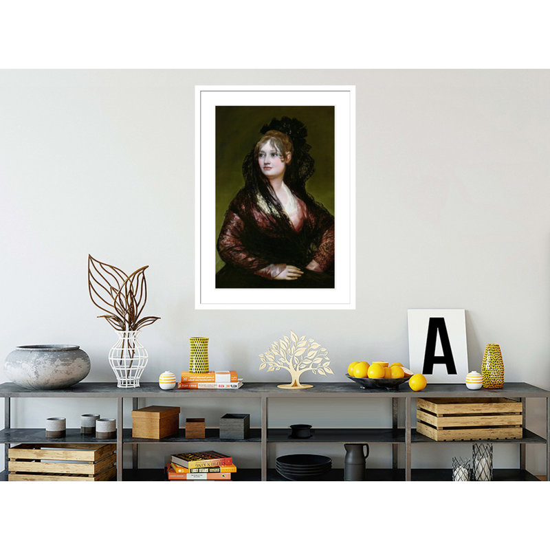 «Doona Isabel de Porcel» par Francisco de Goya, impression giclée encadrée, H 41,5 po x l 31,49 po