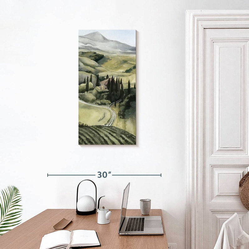 Aquarelle Toscane I, H 30 po x l 15 po