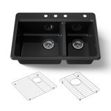 Riverby 33 In. Top-Mount Double-Bowl Kitchen Sink