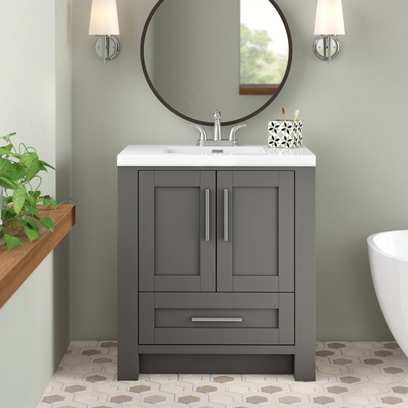 Ensemble de meuble-lavabo simple 30 po Durand, Gris