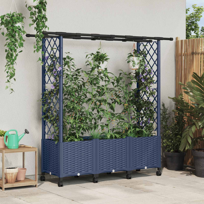 Raised Garden Bed, 142cm H x 162.5cm W x 40cm D, Blue