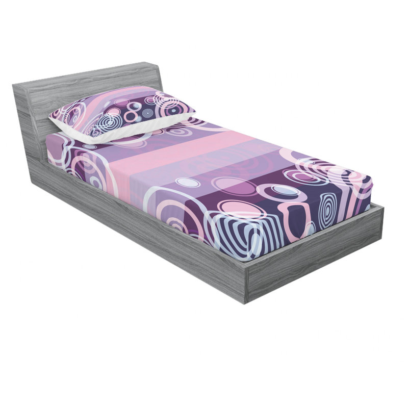 Ensemble de literie à bordures en gras, Ensemble de draps pour lit simple TG avec drap-hou