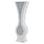 Grand vase de sol en argent avec diamant concassé et miroir