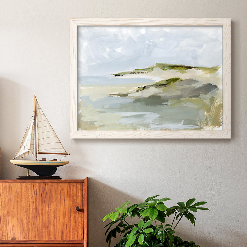 Impression sur toile «Sea Cove Impression I», Cadre blanc, H 18 po x l 26 po x P 1,5 po