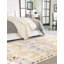 Tapis jaune à motif floral Alamo-86913484