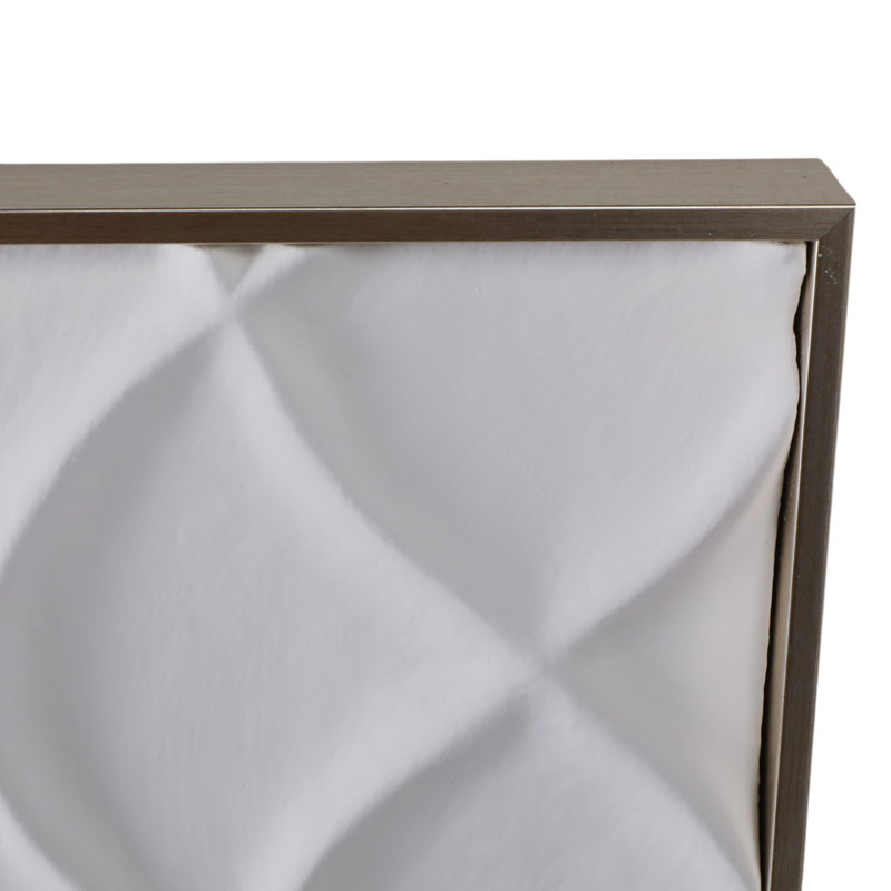 Décoration murale moderne en plâtre avec motif géométrique - Toile abstraite contemporaine, idéale pour décorer les murs - ensemble de 2, 40 po, blanc