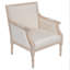 Fauteuil d'appoint à structure en bois massif l 26,8 po x P 24 po x H 34,6 po French French