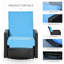 Fauteuil inclinable pour le patio - bleu, eau, balcon avec coussins épais, pelouse