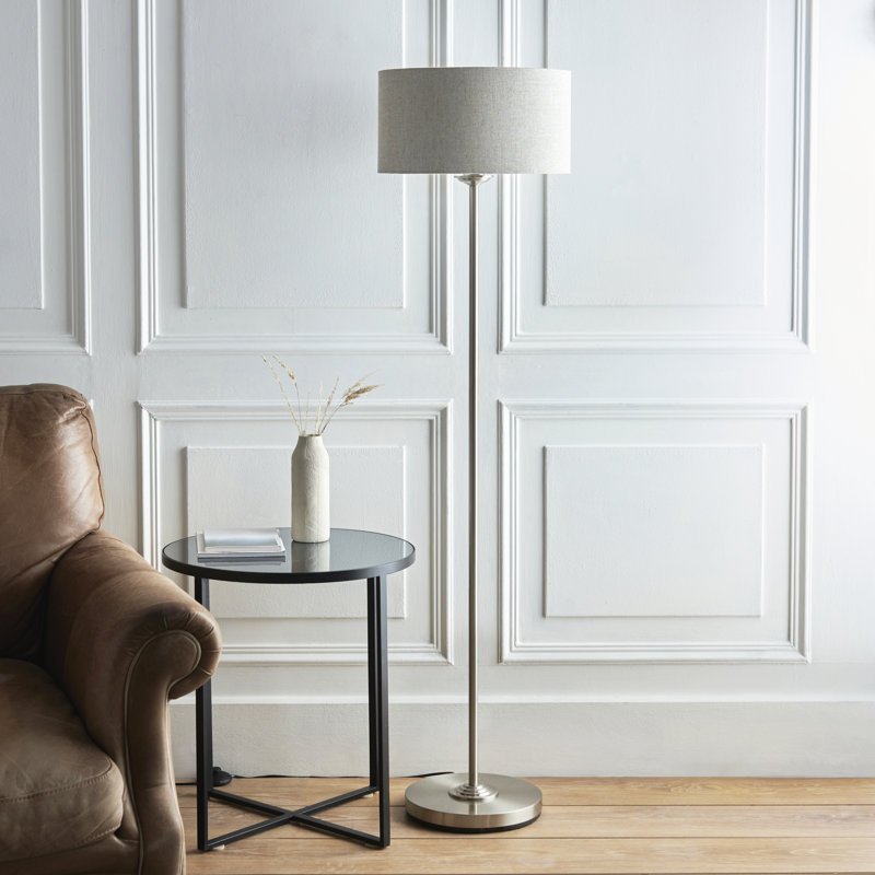 Landover 1-Light Floor Lamp, Sliver, Brushed Chrome
