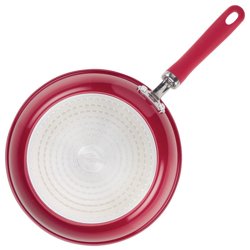 Rachael Ray Create Delicious Aluminum Nonstick Cookware Induction Cookware Set, 13-Piece, Red Shimmer