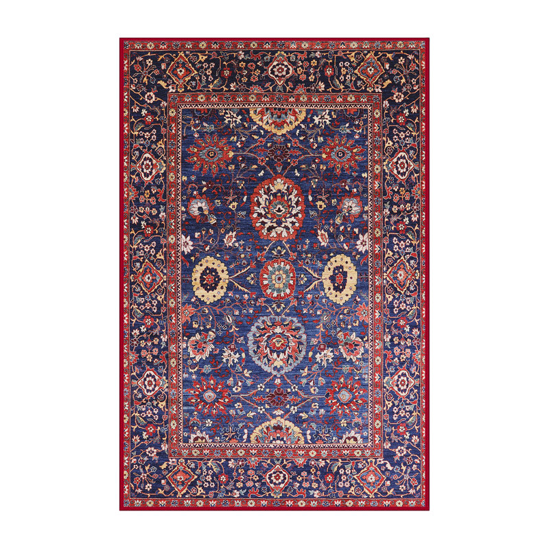 Tapis brun / bleu, Rectangle 7 pi x 10 pi