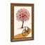 «Red Heart Tree» avec bicyclette rétro, art mural sur toile-133211983