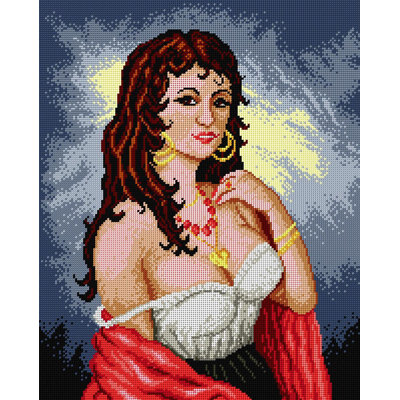  Needlepoint canvas for halfstitch without yarn Gipsy Woman 1619M