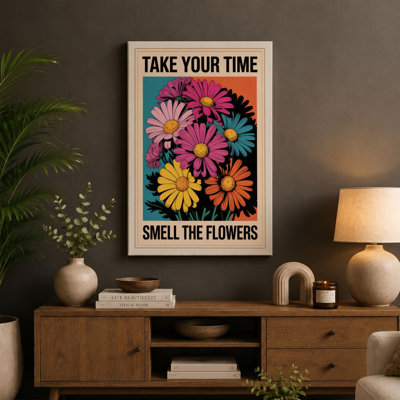 Take Your Time Retro 1 Piece Wrapped Canvas Wall Art