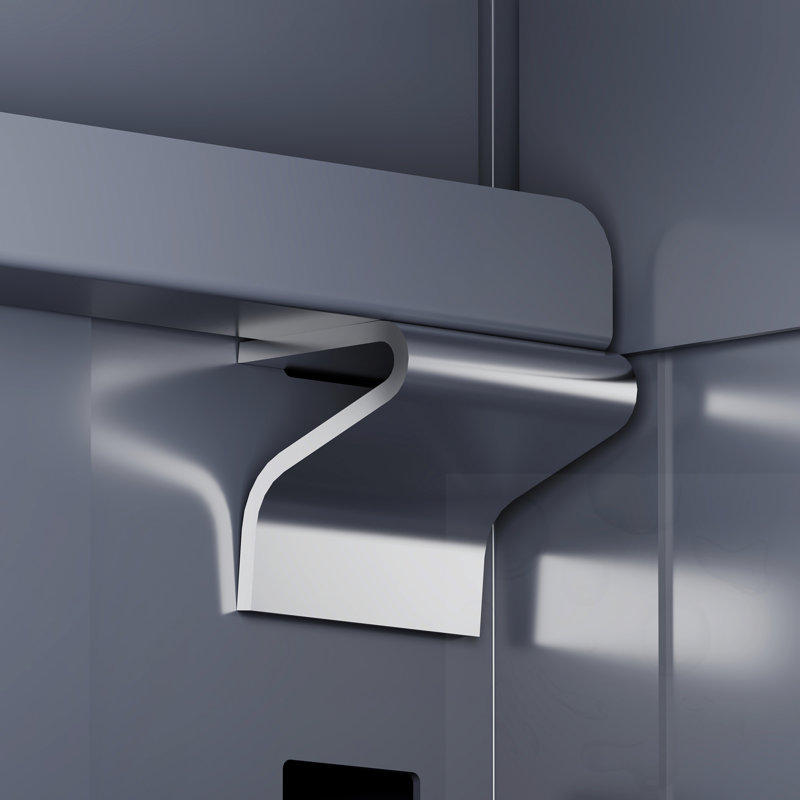 Metal wall-mounted garage storage cabinet