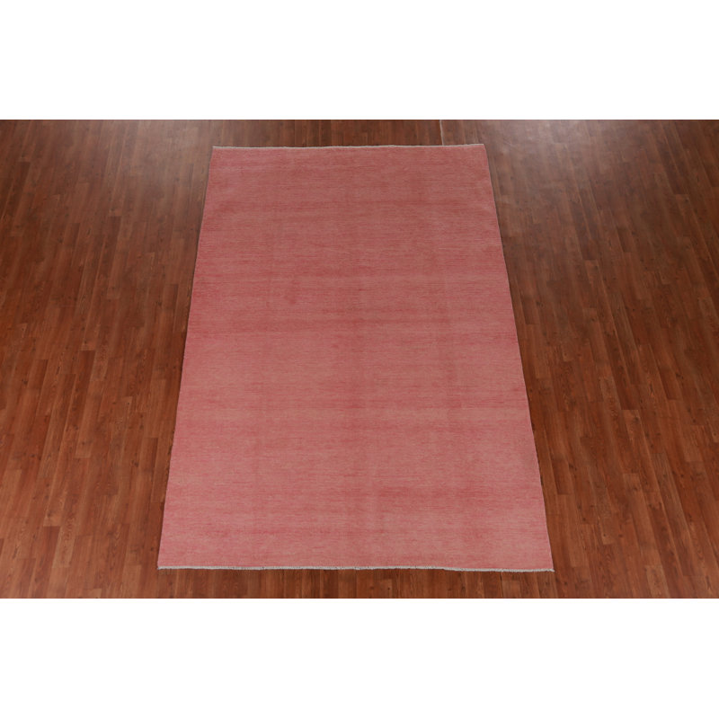 Tapis moderne gris clair à teinture végétale clair Gabbeh 6 x 9