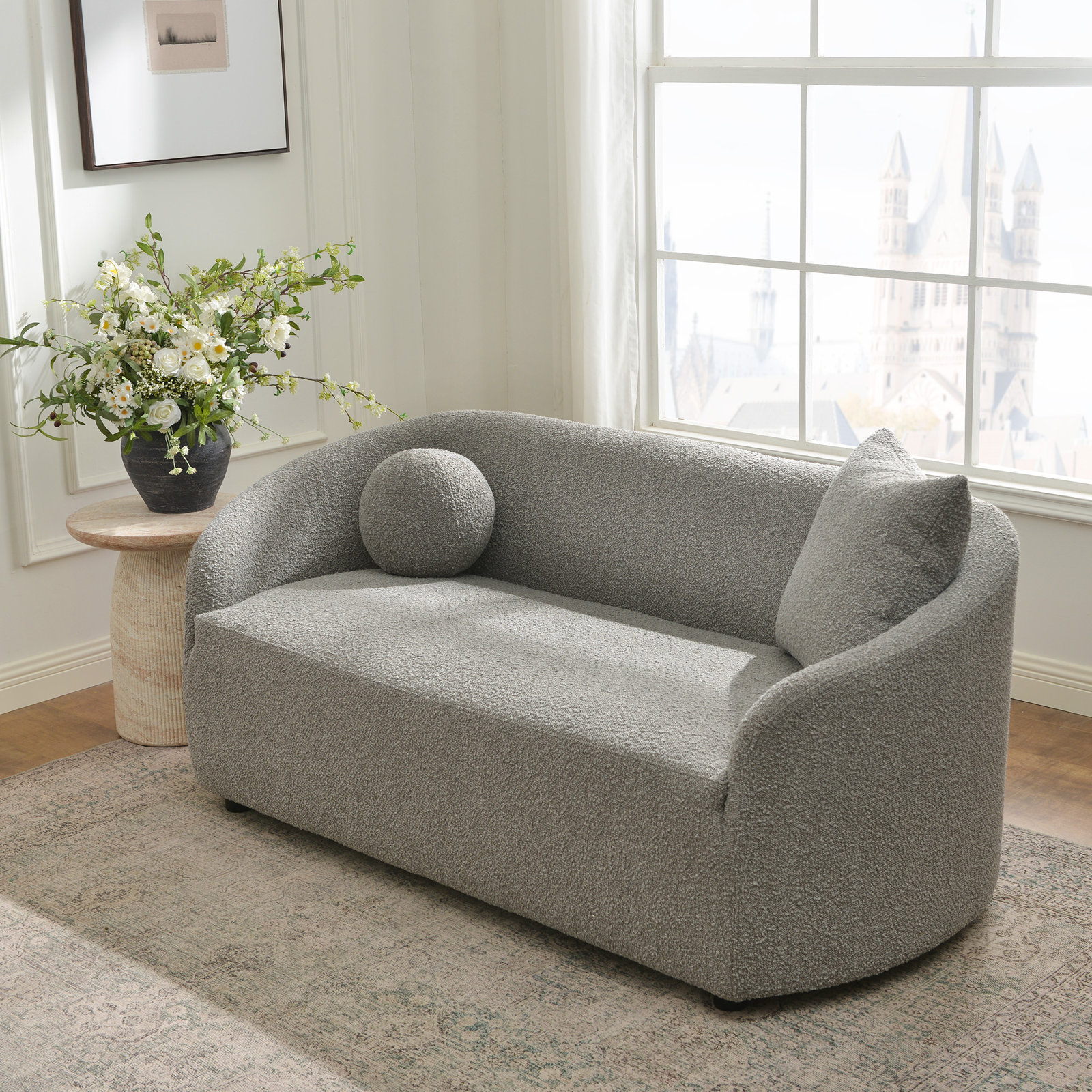 Deans 68" Loveseat, Gray