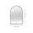 Modern Black Metal Arch Mirror, Elegant Arched Wall Mirror