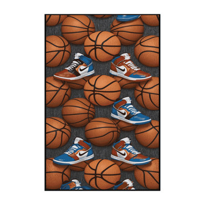  Tapis lavable avec chaussures de basketball