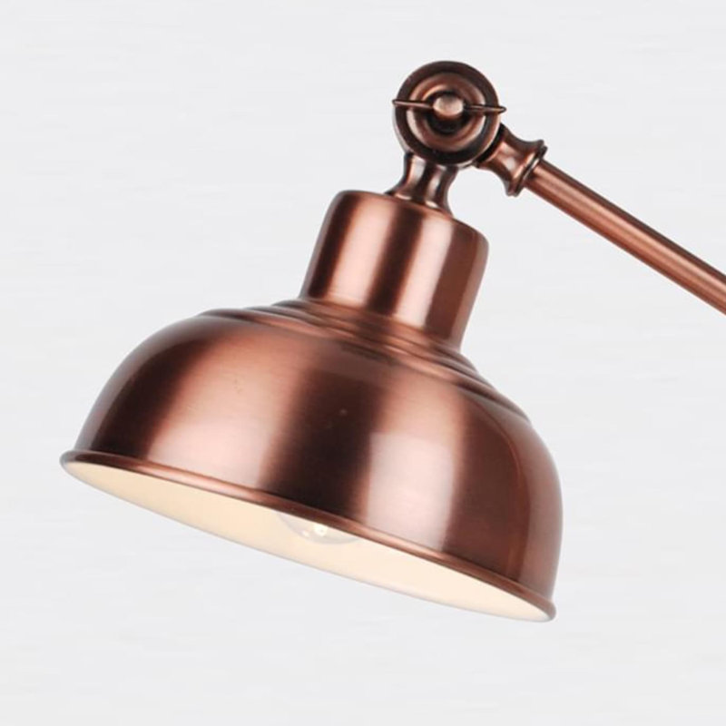 Larosa Metal Table Lamp, Antique Brushed Copper