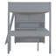 Full Size Loft Bed With Desk & Shelf - Grey: Versatile For Various Bedroom Styles Made Of Solid Wood