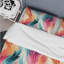 Turquoise And Pink Ethereal Ikat Fusion - Ensemble de housse de couette abstrait-2091459709