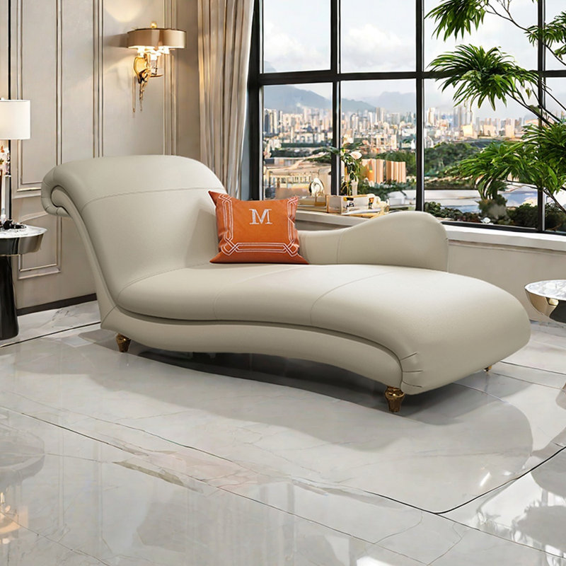 Méridiennes intérieures courbées Modern Minimalist, Orienté à gauche (vu de face), Beige