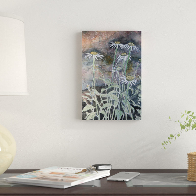 «Daisy Flowers» par Derek McCrea, impression sur toile tendue, H 18 po x l 12 po x P 1,5 po, Toile tendue, Pas de tapis