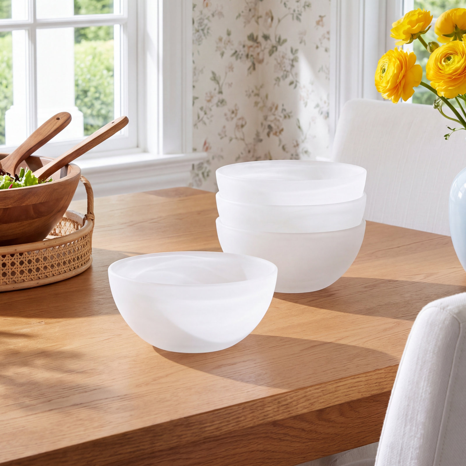 La Jolla Glass Cereal Bowl, White