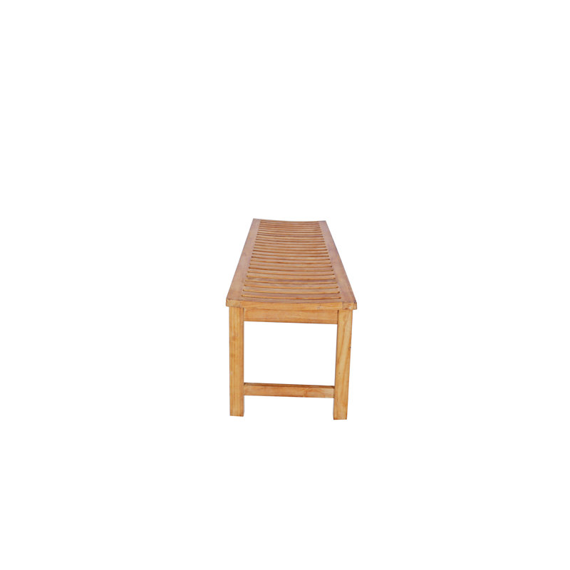 Teak Wood Curved Spa Shower Bench 71"